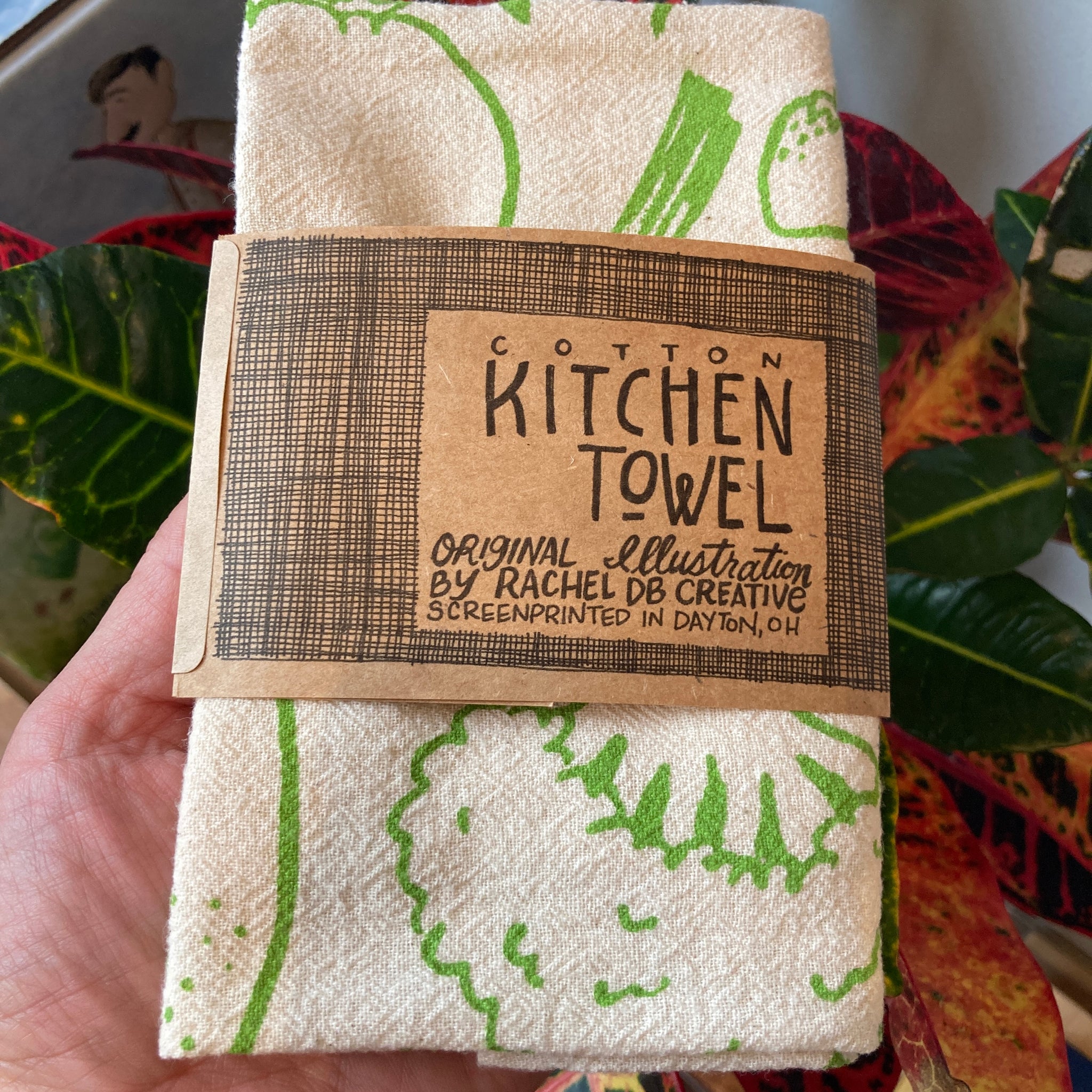 Fruit and Veg | Small Cotton Kitchen Towel