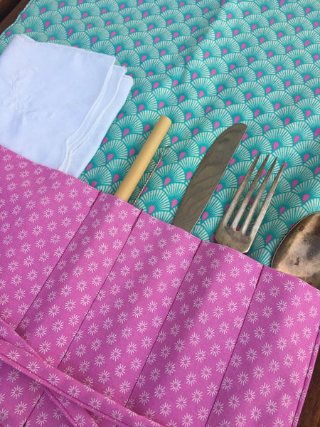 Charlie Harper Fuchsia Cutlery Wrap