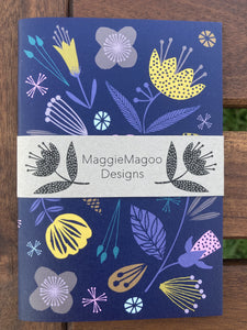 Violet Floral A6 Notebook