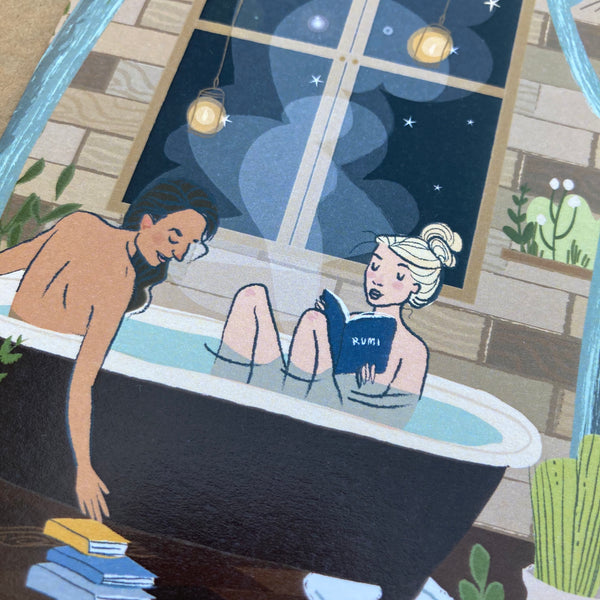 Night Bath (Woman/Woman) Single Card