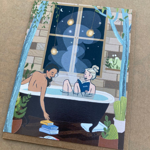 Night Bath (Woman/Woman) Single Card