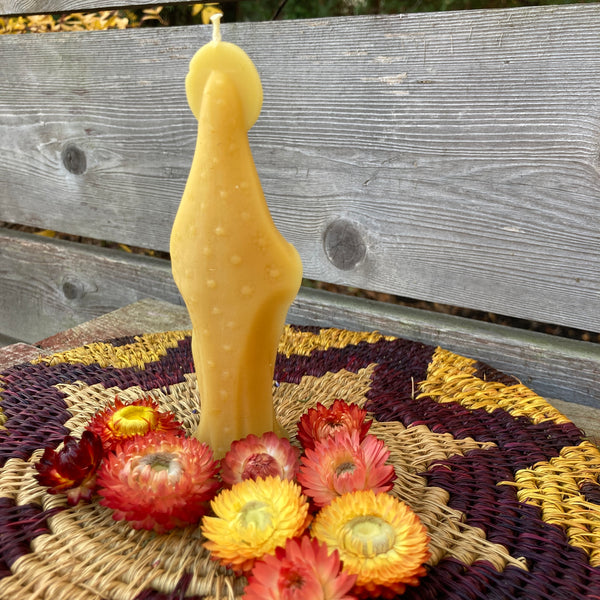 The Blessed Mother Mary of the Bees Beeswax Candle