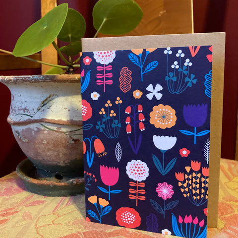 Bright Scandi Floral Notecard