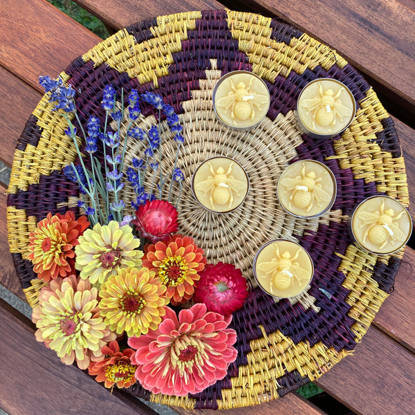 Bee Tealight Beeswax Candle
