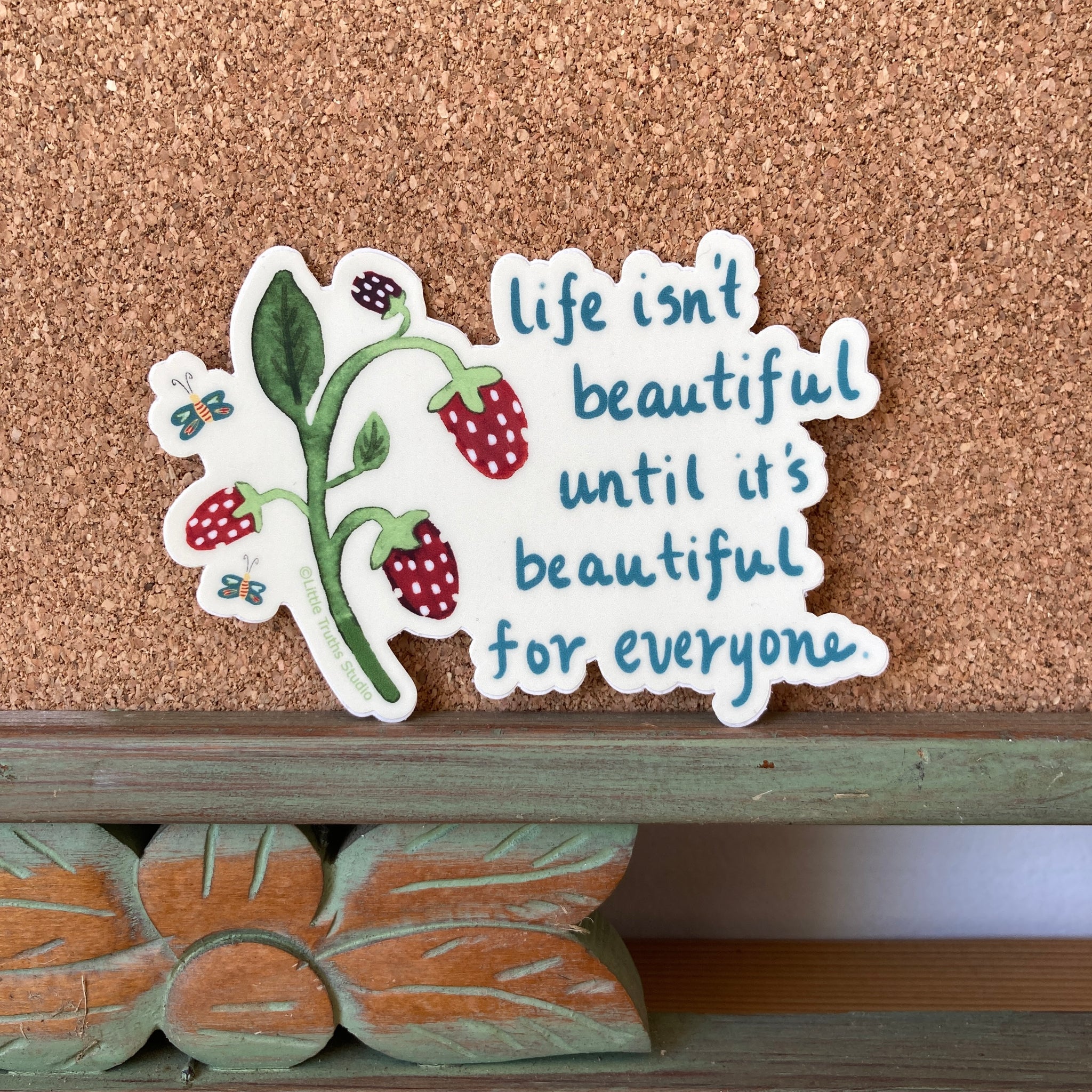 This Is Life Sticker Life Isn’t Beautiful | Sticker – Pink Moon Goods