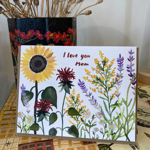 I Love You Mom Wildflowers | Single Card