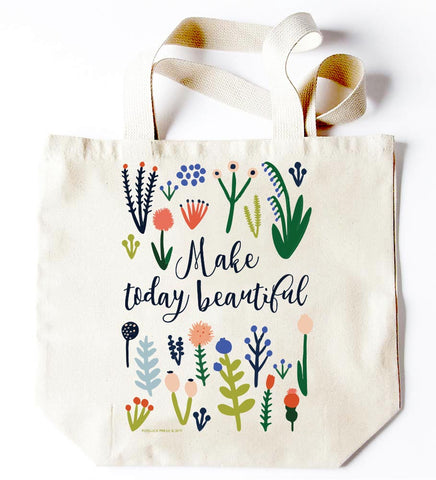 Make Today Beautiful Canvas Tote Bag