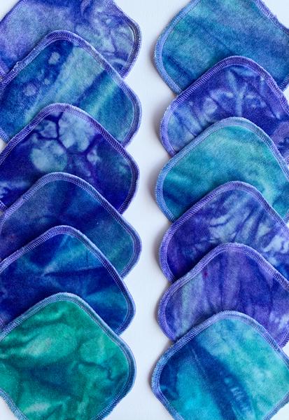 Mermaid Reusable Wipes | 6-pack | Organic Bamboo/Cotton