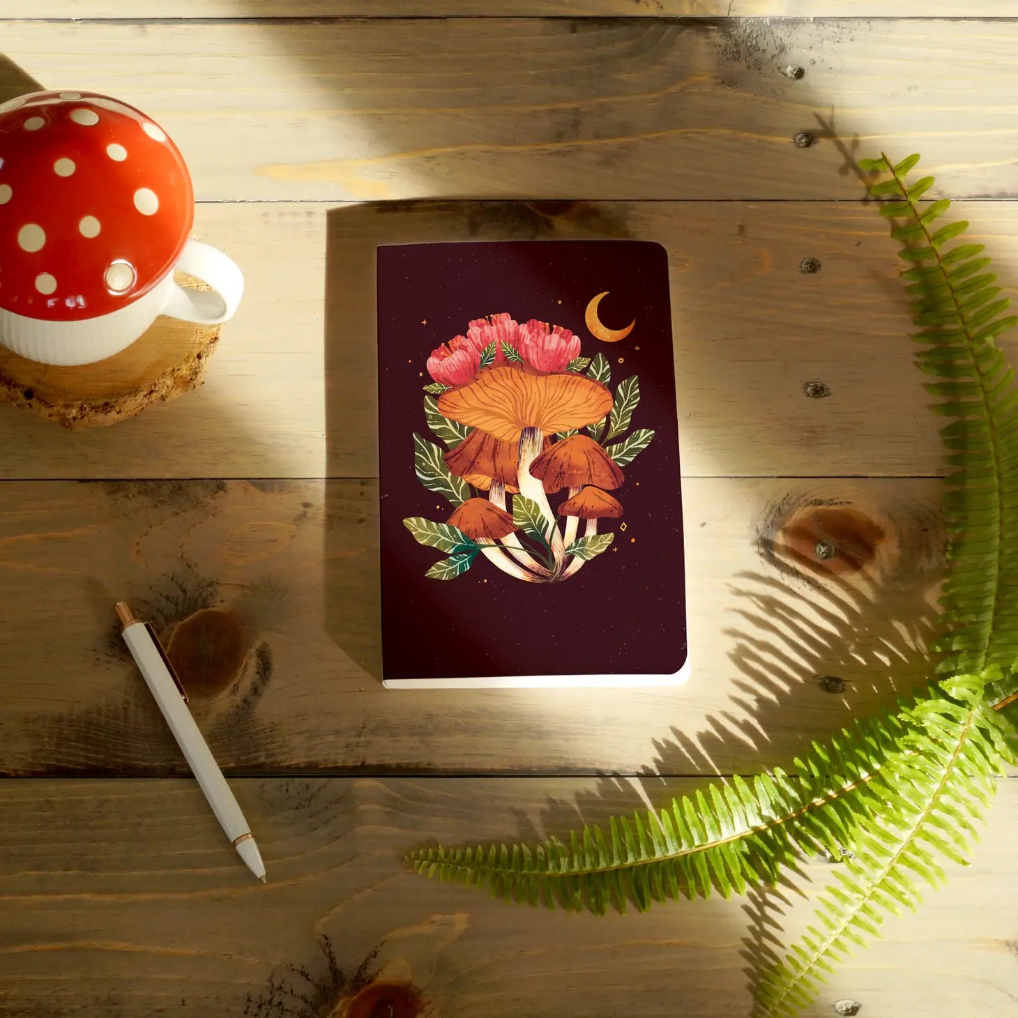 Midnight Mushroom Lay Flat Journal