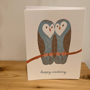 Loving Owls Wedding Card