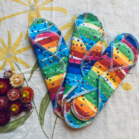 Reusable Menstrual Pads | Colorful Day Pad 3-pack