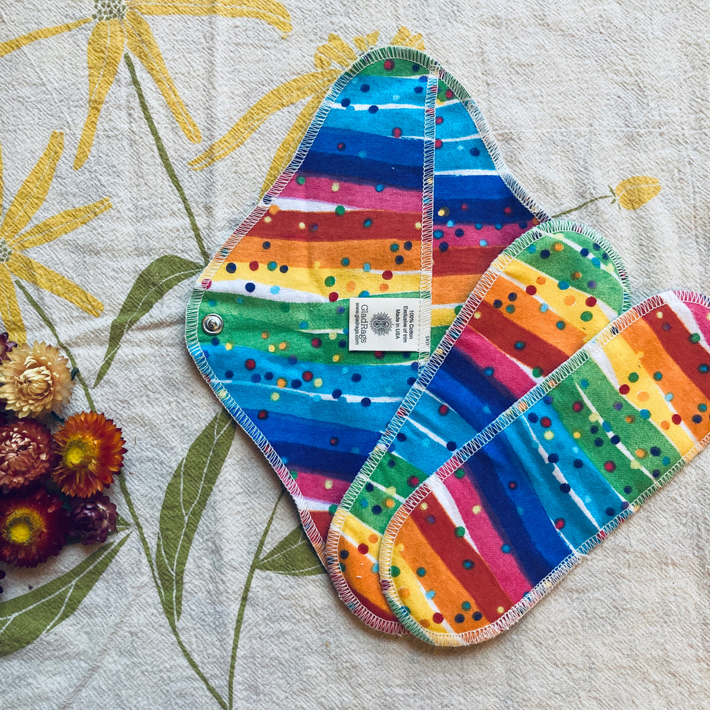 Reusable Pantyliners by Gladrags - Handmade in the USA - Eco Girl Shop