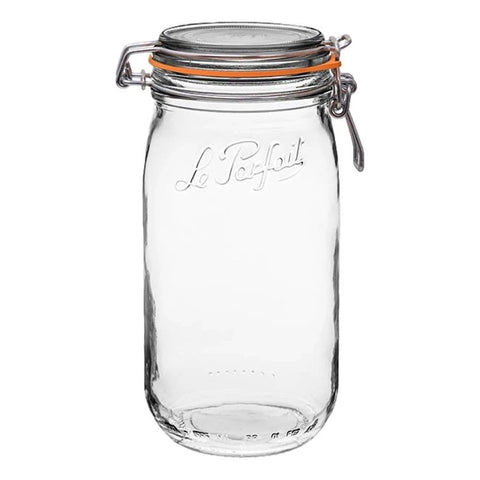1.5L Rounded French Glass Storage Jar