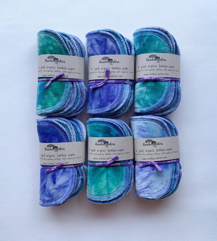 Mermaid Reusable Wipes | 6-pack | Organic Bamboo/Cotton