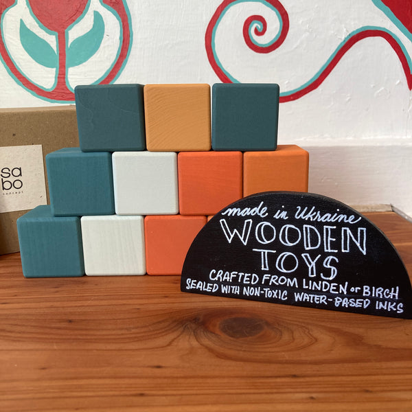 Mini Wooden Block Set | Set of 12